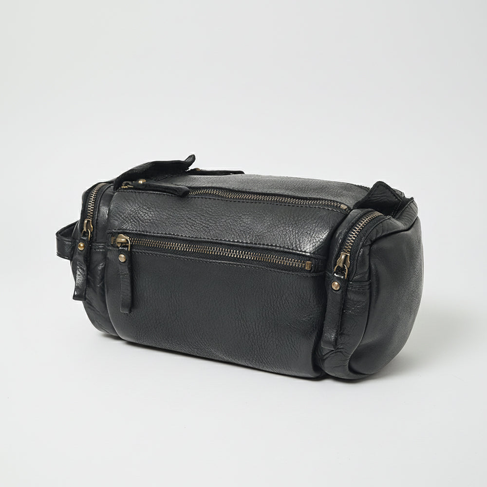 Spaghetti Western Swc400Blk Duffel Vintage Handmade Drum Dyed Genuine European Cowhide Leather Women Bag Western Handbag Purse