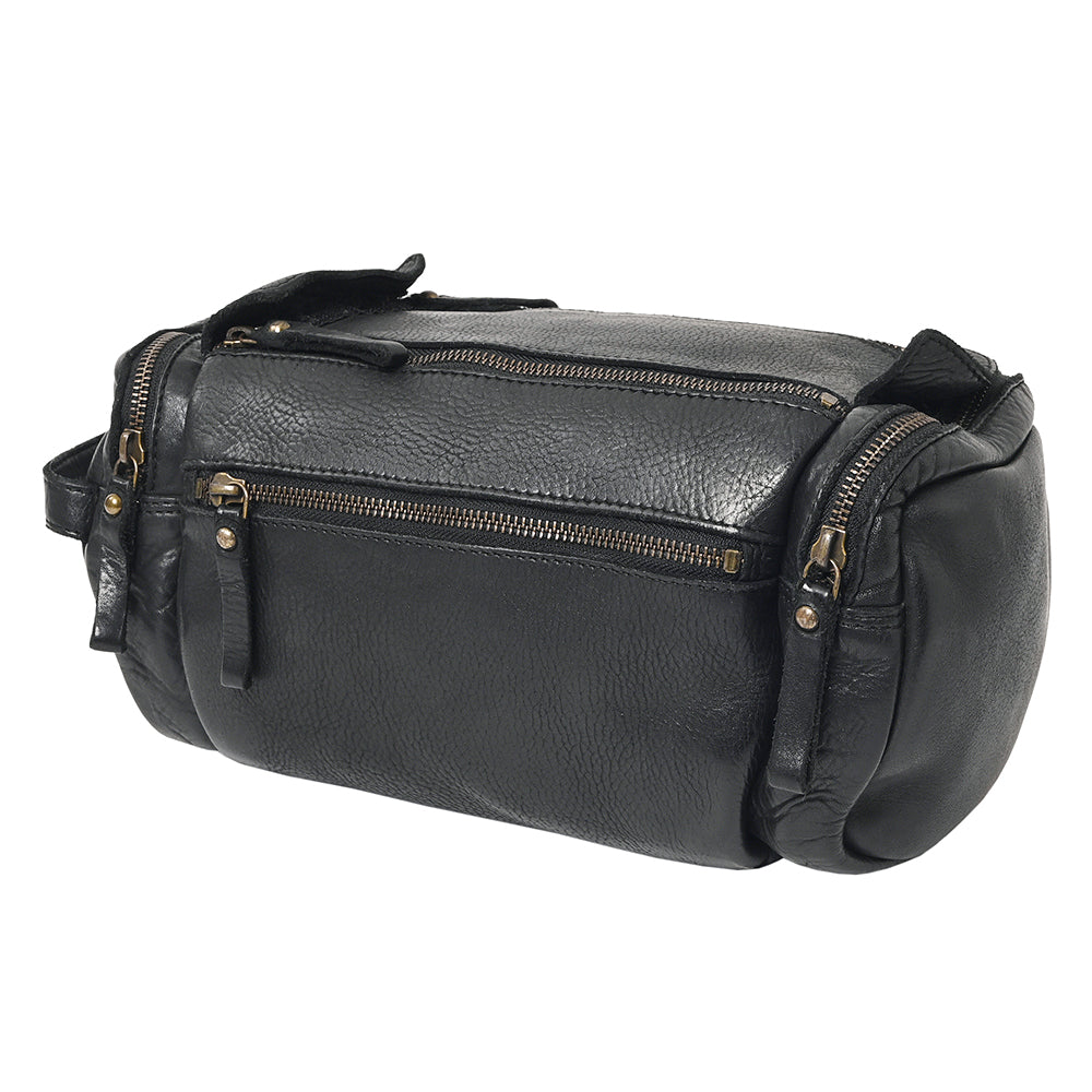 Spaghetti Western Swc400Blk Duffel Vintage Handmade Drum Dyed Genuine European Cowhide Leather Women Bag Western Handbag Purse