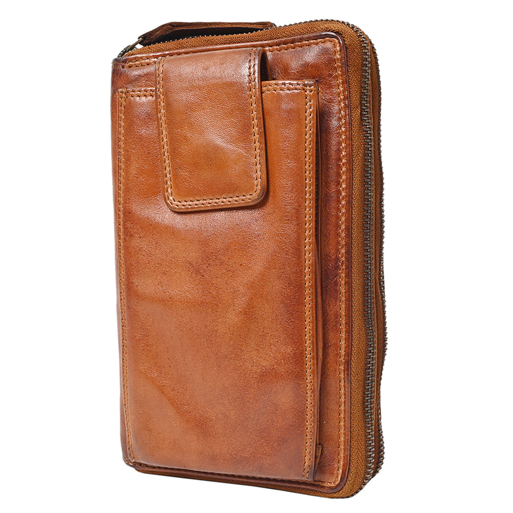 Spaghetti Western Swc432Cg Coin Purse Vintage Handmade Drum Dyed Genuine European Cowhide Leather Women Bag Western Handbag Purse