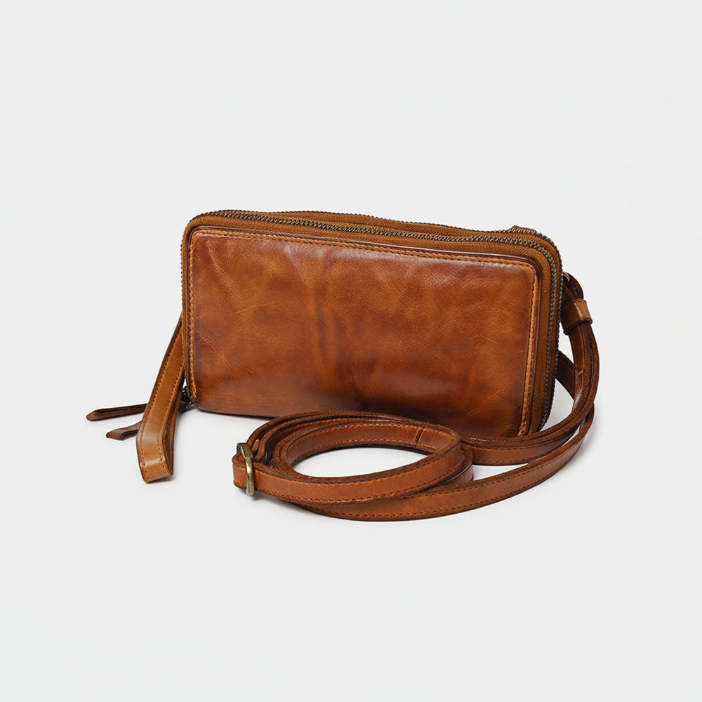 Spaghetti Western Swc433Cg Coin Purse Vintage Handmade Drum Dyed Genuine European Cowhide Leather Women Bag Western Handbag Purse