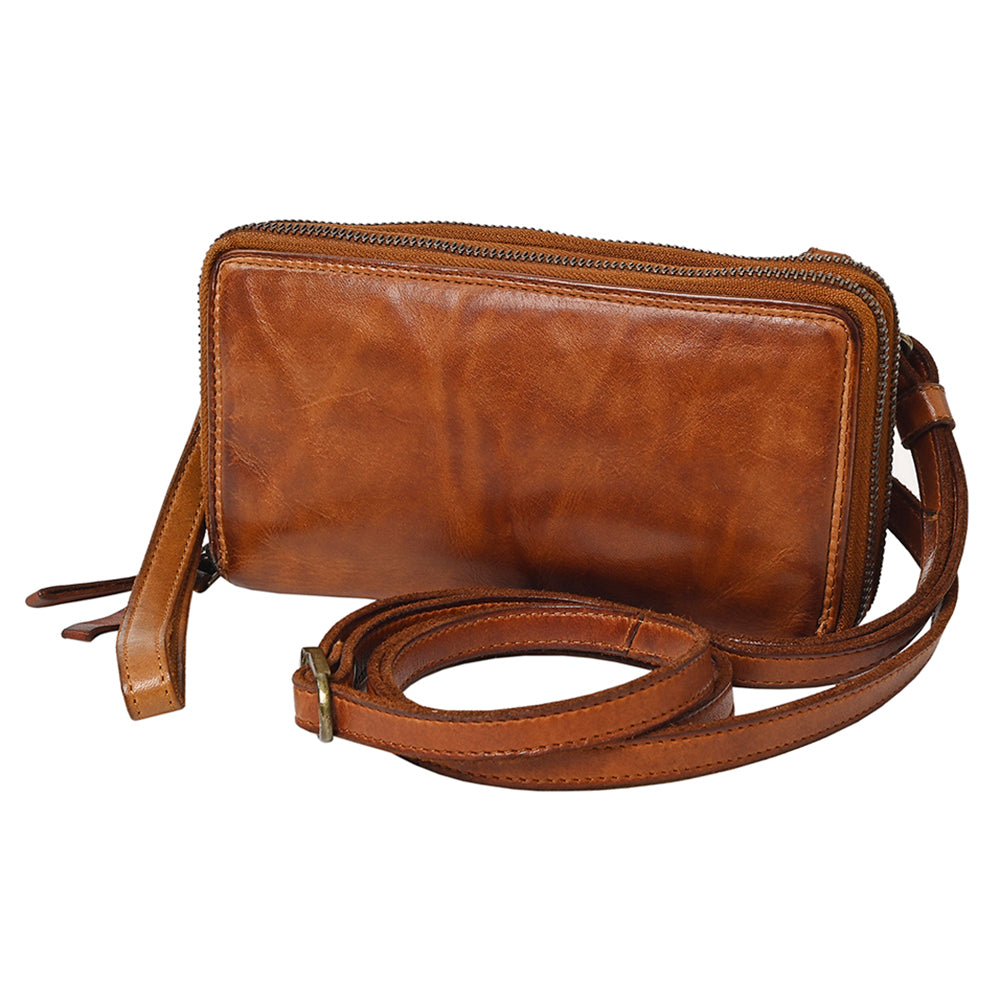 Spaghetti Western Swc433Cg Coin Purse Vintage Handmade Drum Dyed Genuine European Cowhide Leather Women Bag Western Handbag Purse