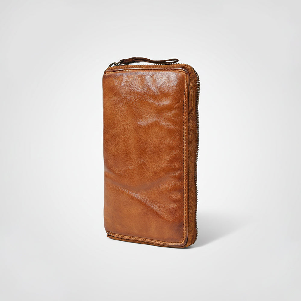 Spaghetti Western Swc434Cg Wallet Vintage Handmade Drum Dyed Genuine European Cowhide Leather Women Bag Western Handbag Purse