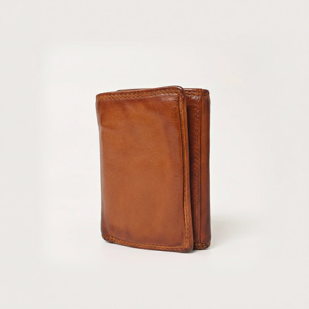 Spaghetti Western Swc464Cg Wallet Vintage Handmade Drum Dyed Genuine European Cowhide Leather Women Bag Western Handbag Purse