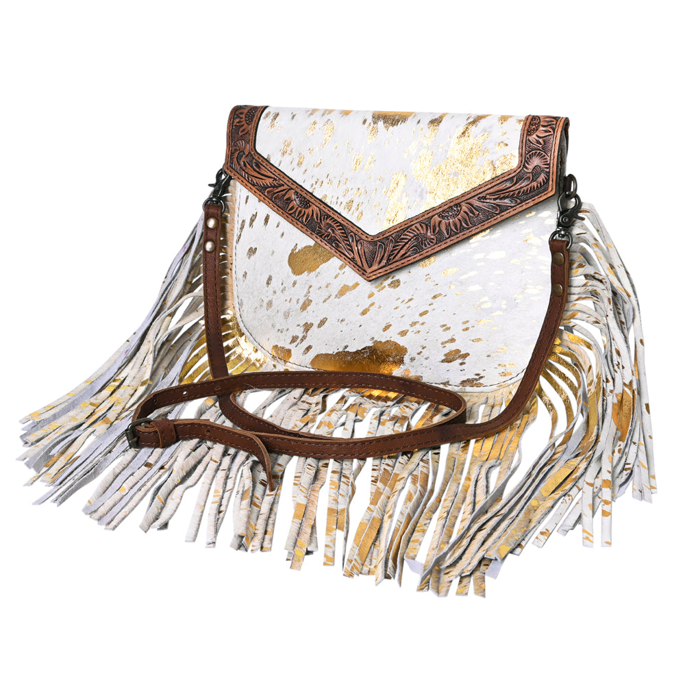 OHLAY Envelope Hand Tooled Hair-On Genuine Leather Women Bag Western Handbag Purse | Womens Handbags Belt for Summer