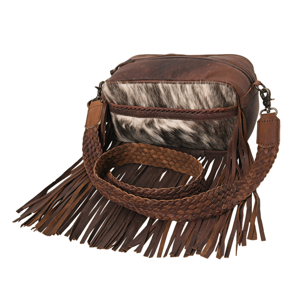 OHLAY Toiletry Hand Tooled Hair-On Genuine Leather Women Bag Western Handbag Purse | Womens Handbags Belt for Summer