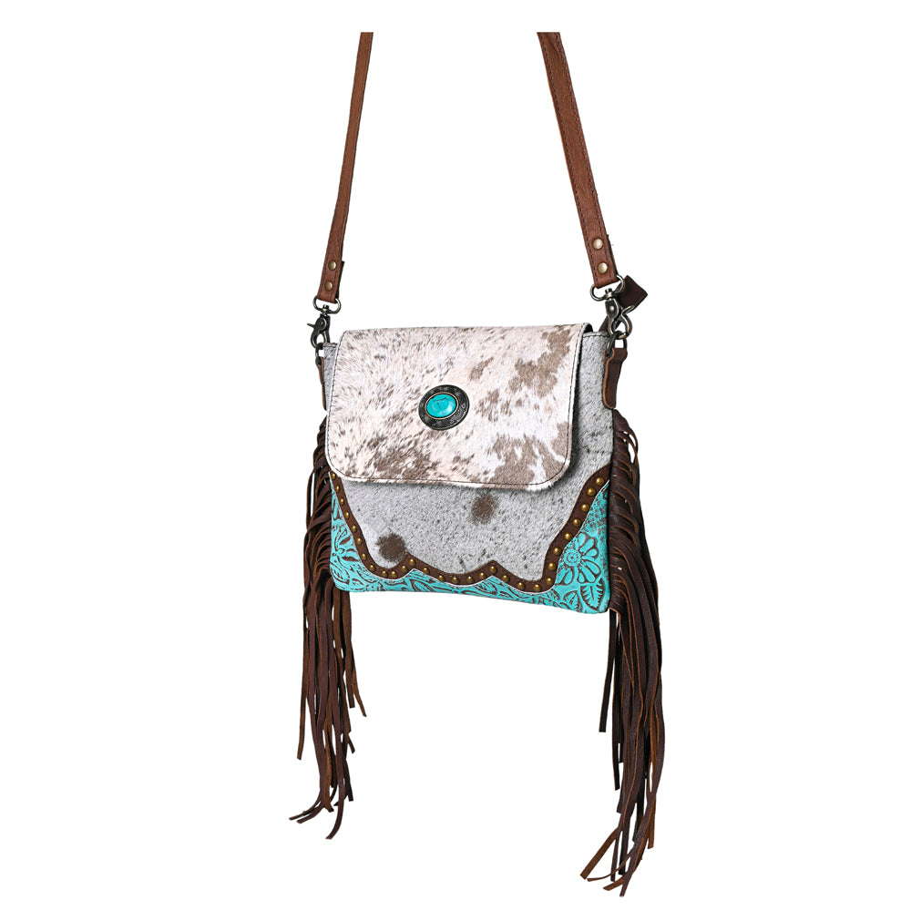 OHLAY Cross Body Embossed Hair-On Genuine Leather Women Bag Western Handbag Purse | Canvas for Womens Summer