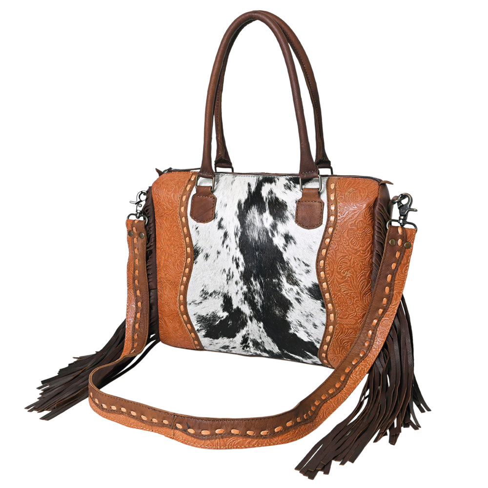 OHLAY KBG301 TOTE Embossed Hair-on Genuine Leather women bag western handbag purse