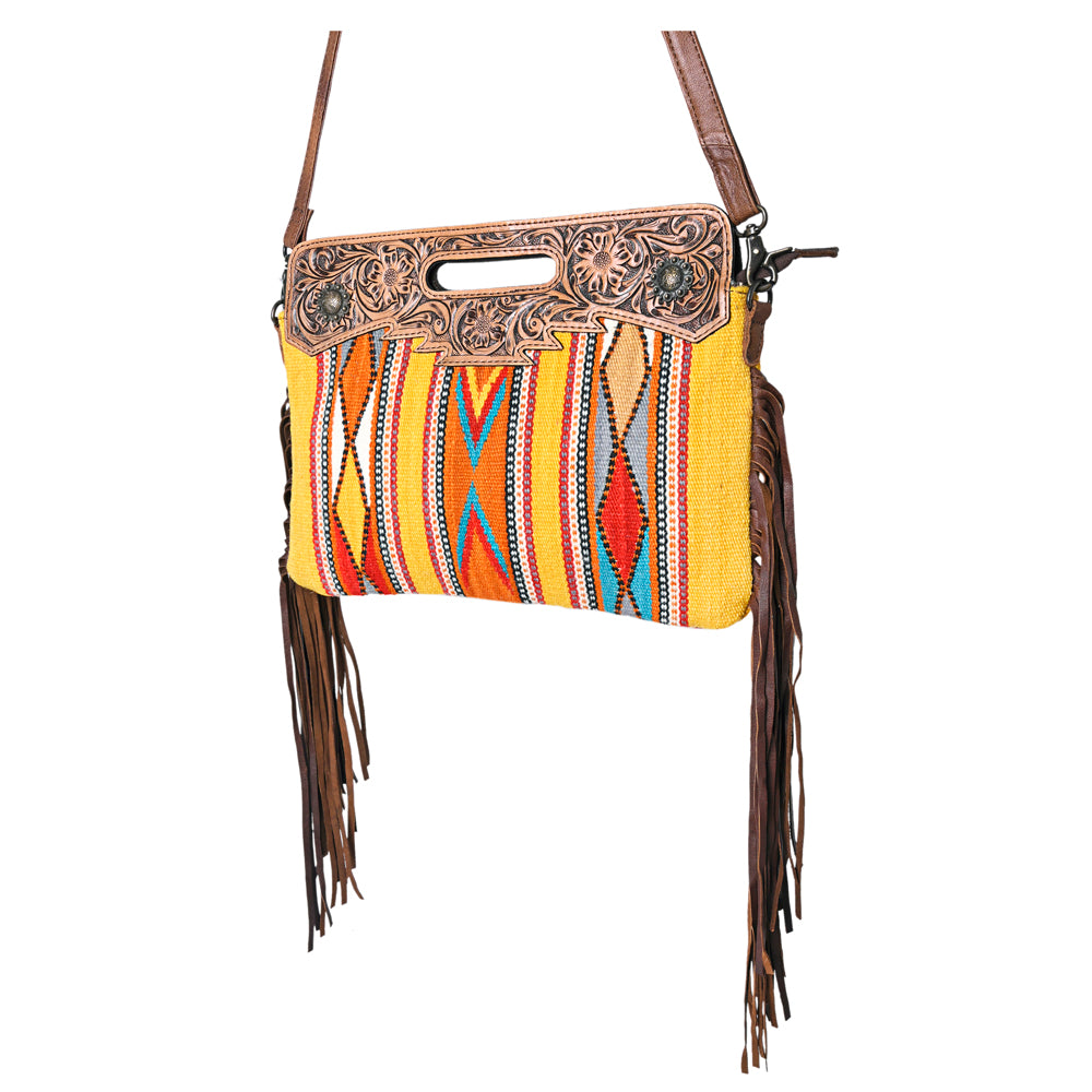 OHLAY Clutch Hand Tooled Upcycled Wool Genuine Leather Women Bag Western Handbag Purse | Purses for Cute Purs