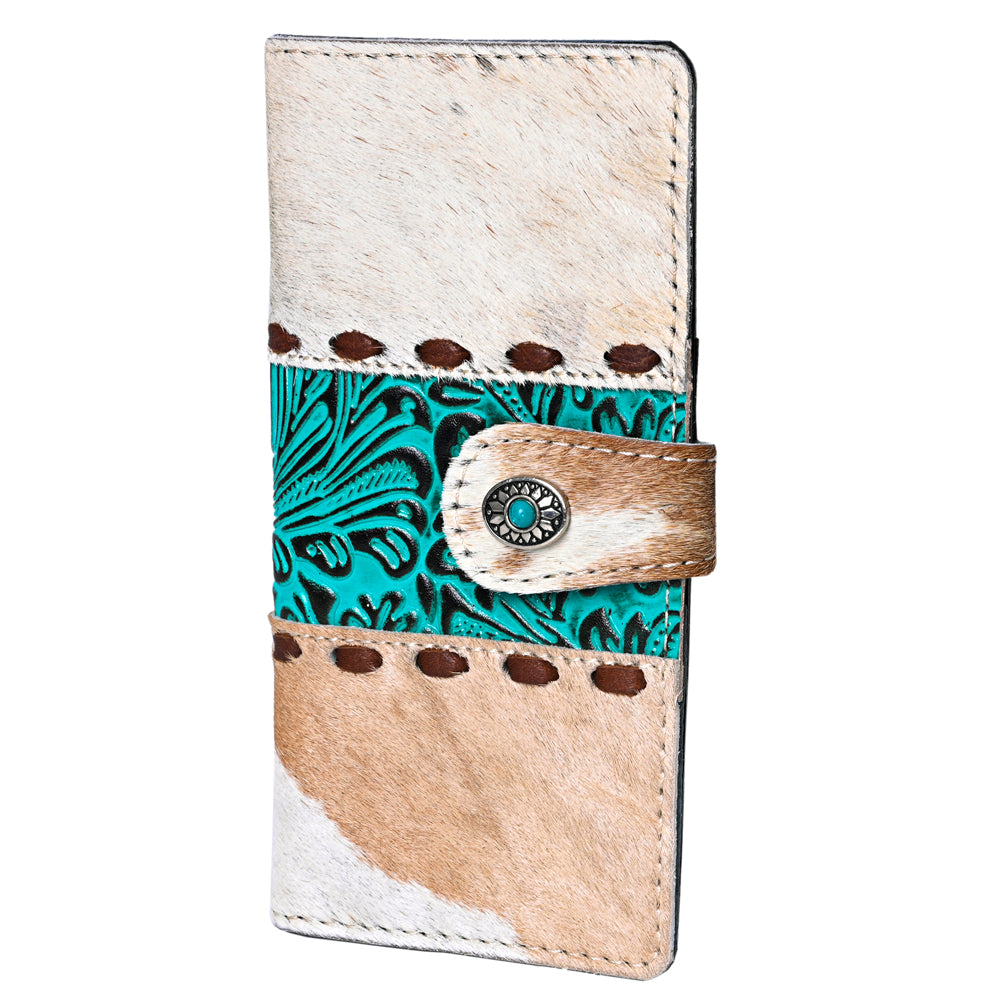 OHLAY Coin Purse Embossed Hair-On Genuine Leather Women Bag Western Handbag | for Cute