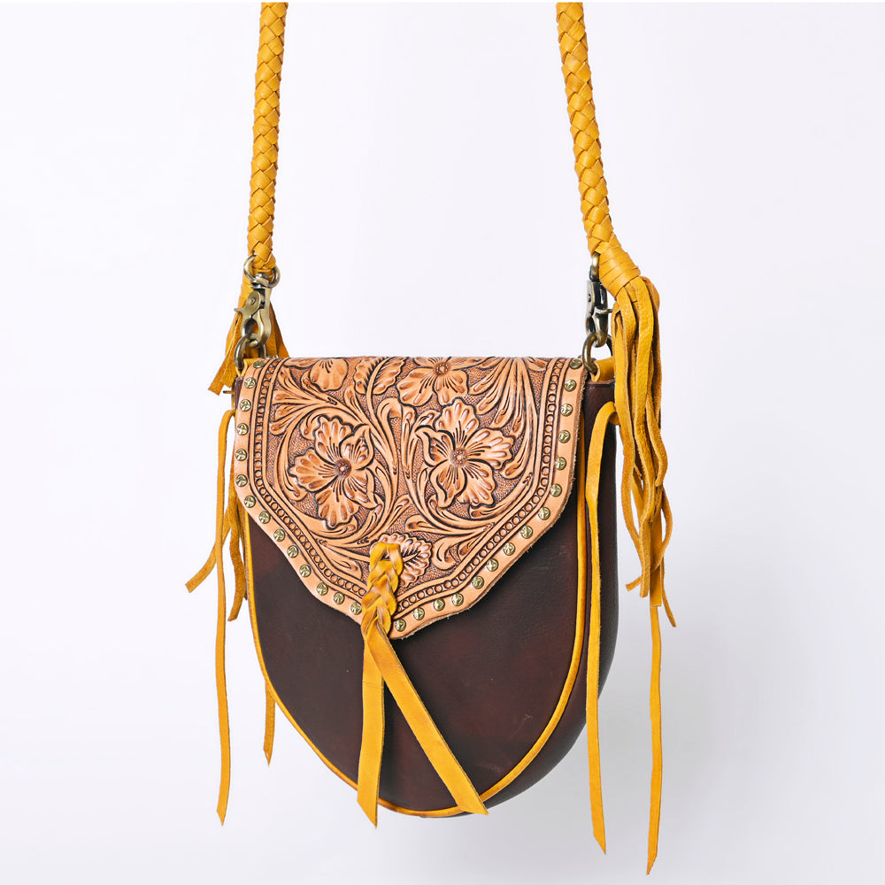 American Darling Cross Body Hand Tooled Genuine Leather Western Women Bag | Brown Handbag Purse Crossbody for Cute