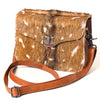American Darling Hair-On Cowhide Genuine Leather Western Crossbody Bag with Interior Pockets 6in (H) X 9in (W) X 2.5in (D)