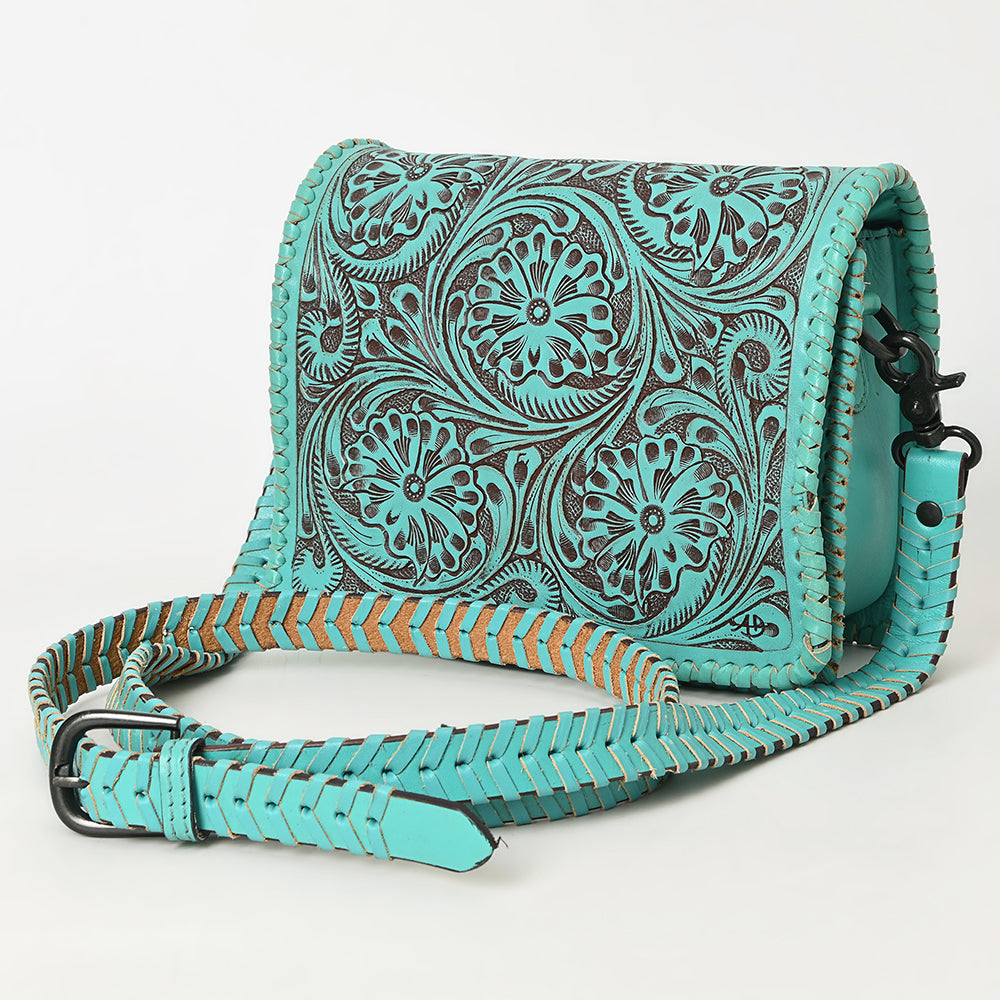 American Darling Cross Body Hand Tooled Genuine Leather Western Women Bag | Antique Tan Handbag Purse Crossbody for Cute