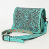 American Darling Cross Body Hand Tooled Genuine Leather Western Women Bag | Antique Tan Handbag Purse Crossbody for Cute
