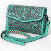 American Darling Wallet Hand Tooled Genuine Leather Western Women Bag | Wristlet Travel