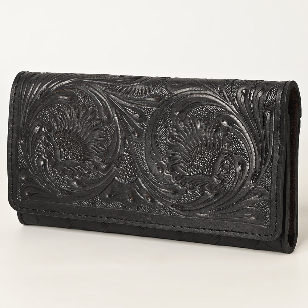 OHLAY Wallet Hand Tooled Genuine Leather Women Bag Western Handbag Purse | Womens Handbags |Leather Belt for Summer