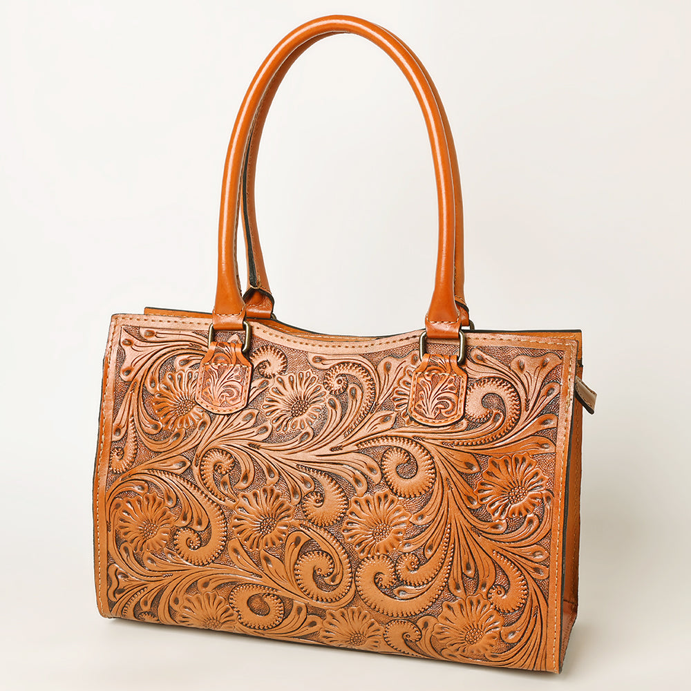 KBG334C Ohlay Western Genuine Leather Hand Tooled Women Tote Bags