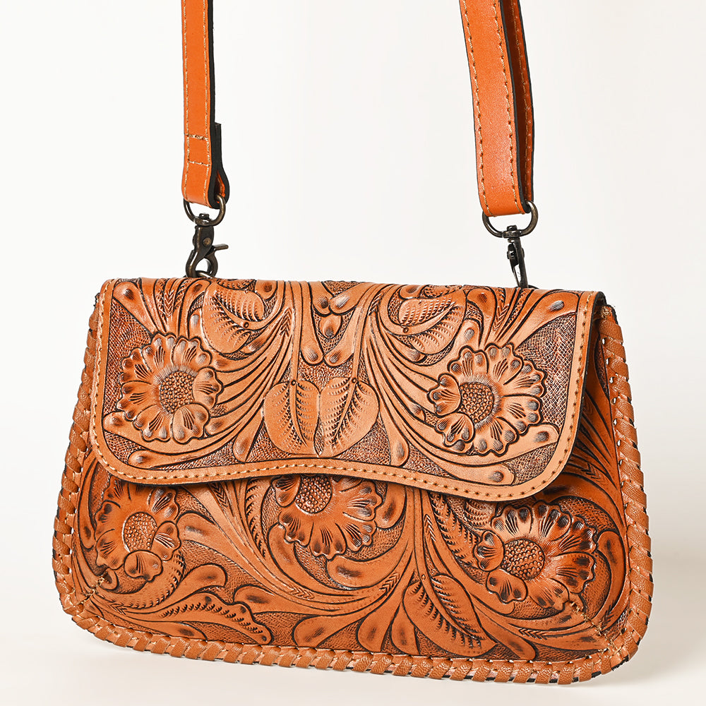 OHLAY Wallet Hand Tooled Genuine Leather Women Bag Western Handbag Purse | Womens Handbags |Leather Belt for Summer