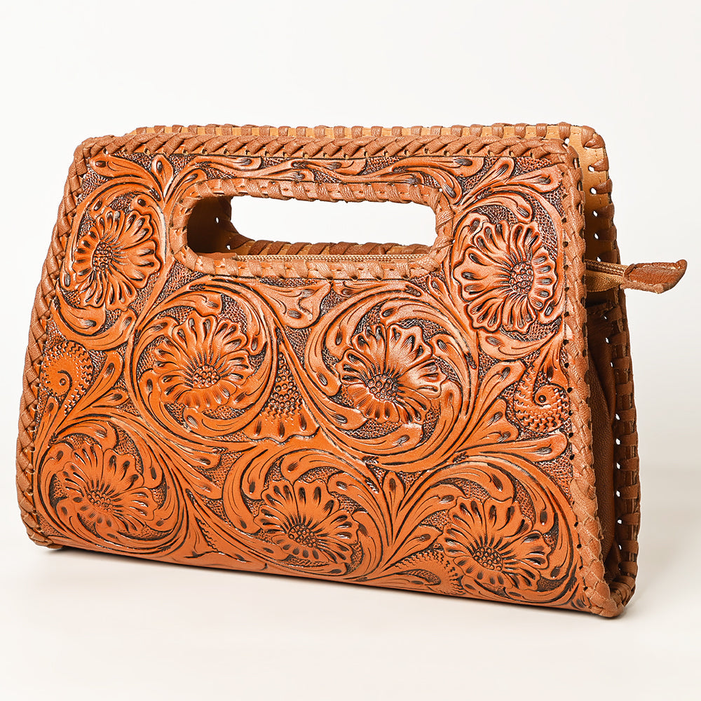 OHLAY WALLET Hand Tooled Genuine Leather women bag western handbag purse