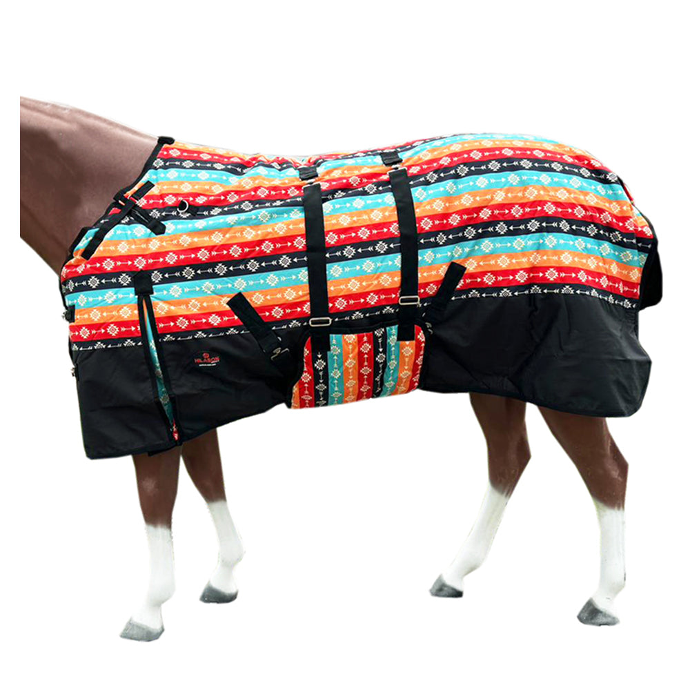 66"- 84" Hilason 1200D Winter Waterproof Turnout Horse Blanket Belly Wrap