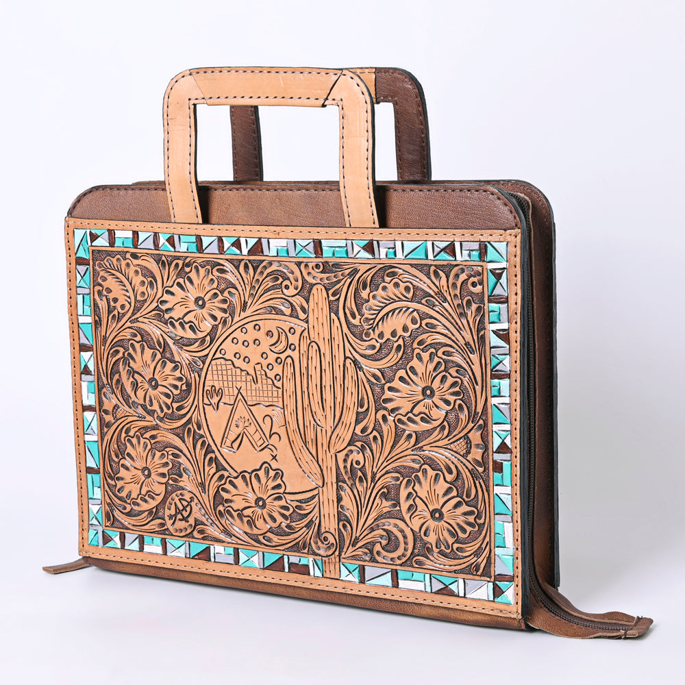American Darling Portfolio Bag Hand Tooled Genuine Leather Western Women | Student for Sketches