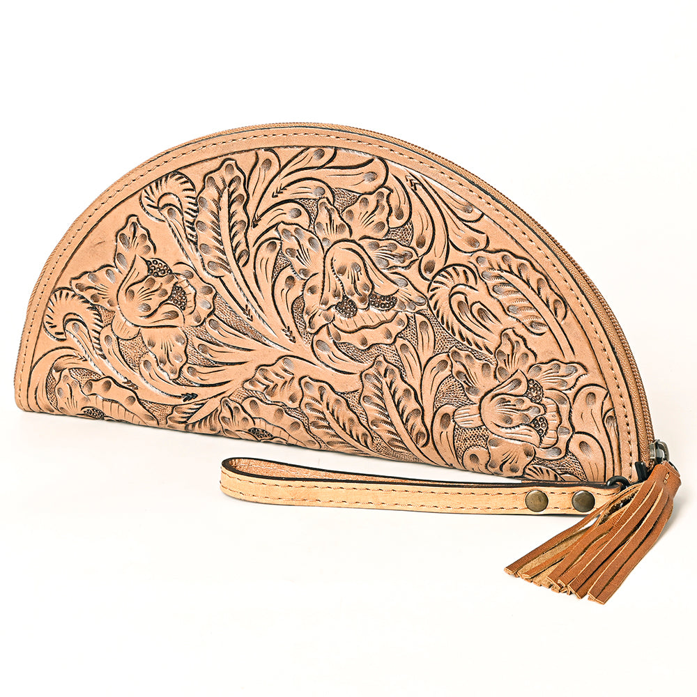 American Darling Clutch Bag Hand Tooled Genuine Leather Western Women Purse | Wristlet Travel for