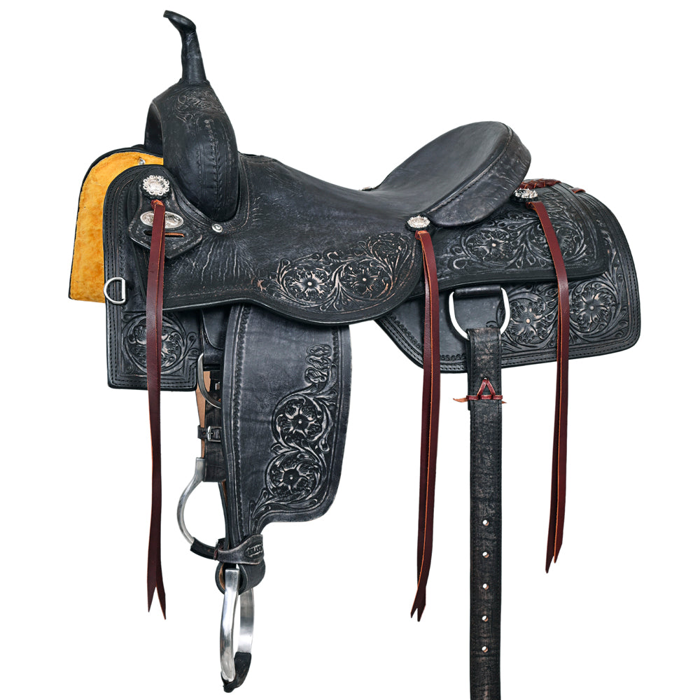 HILASON Western Horse Cutting Cutter Trail Pleasure American Leather Saddle