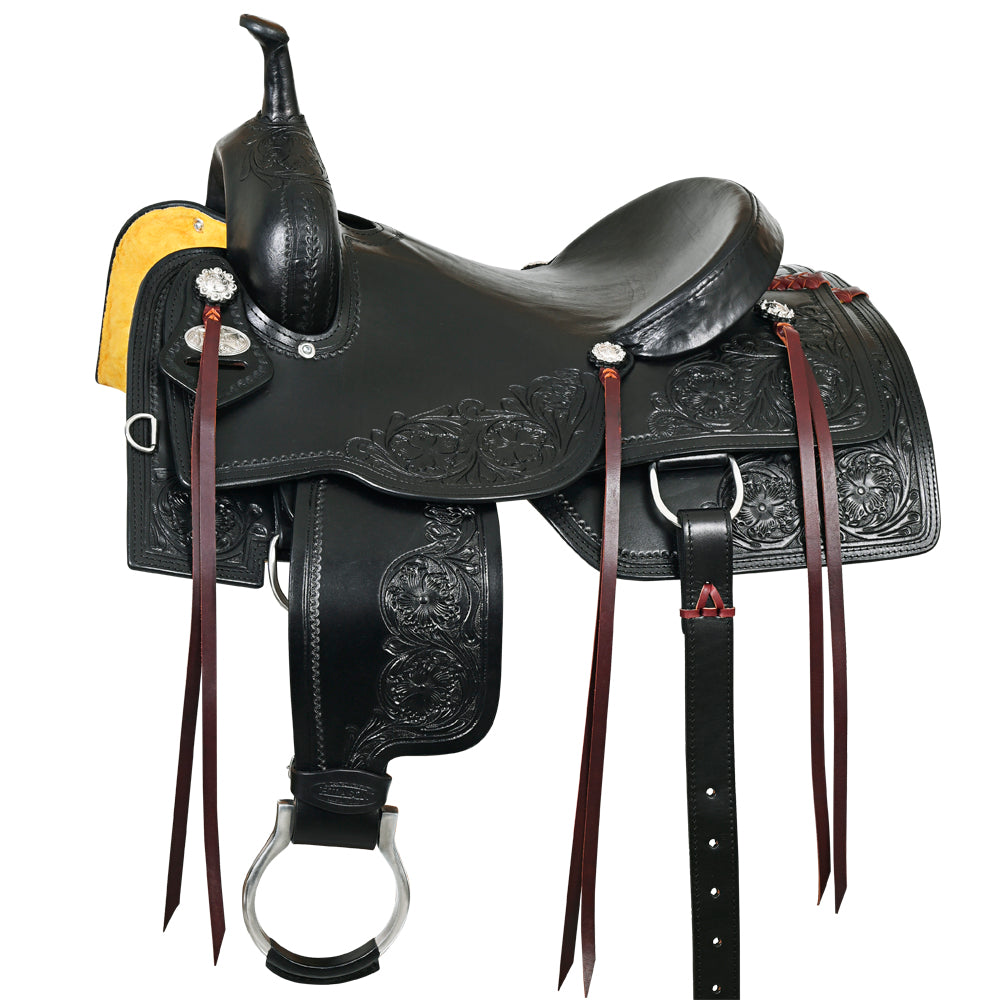 HILASON Western Horse Cutting Cutter Trail Pleasure American Leather Saddle