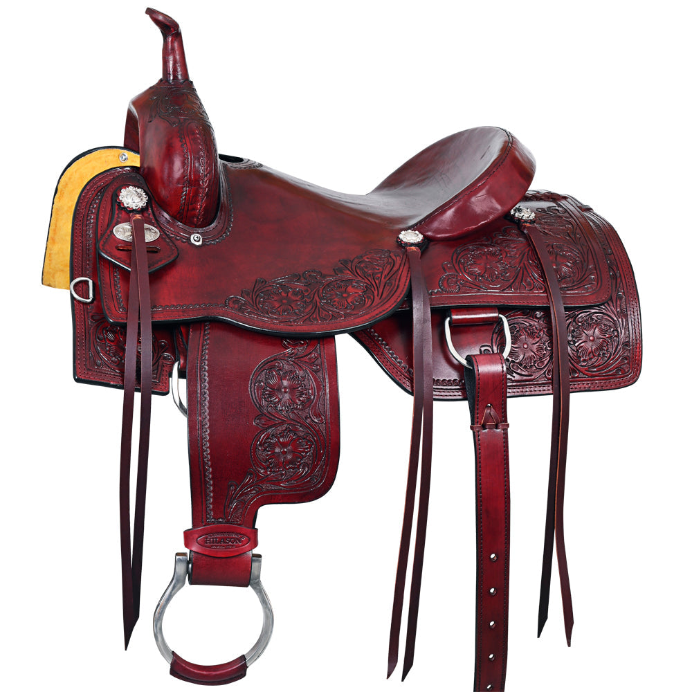 HILASON Western Horse Cutting Cutter Trail Pleasure American Leather Saddle