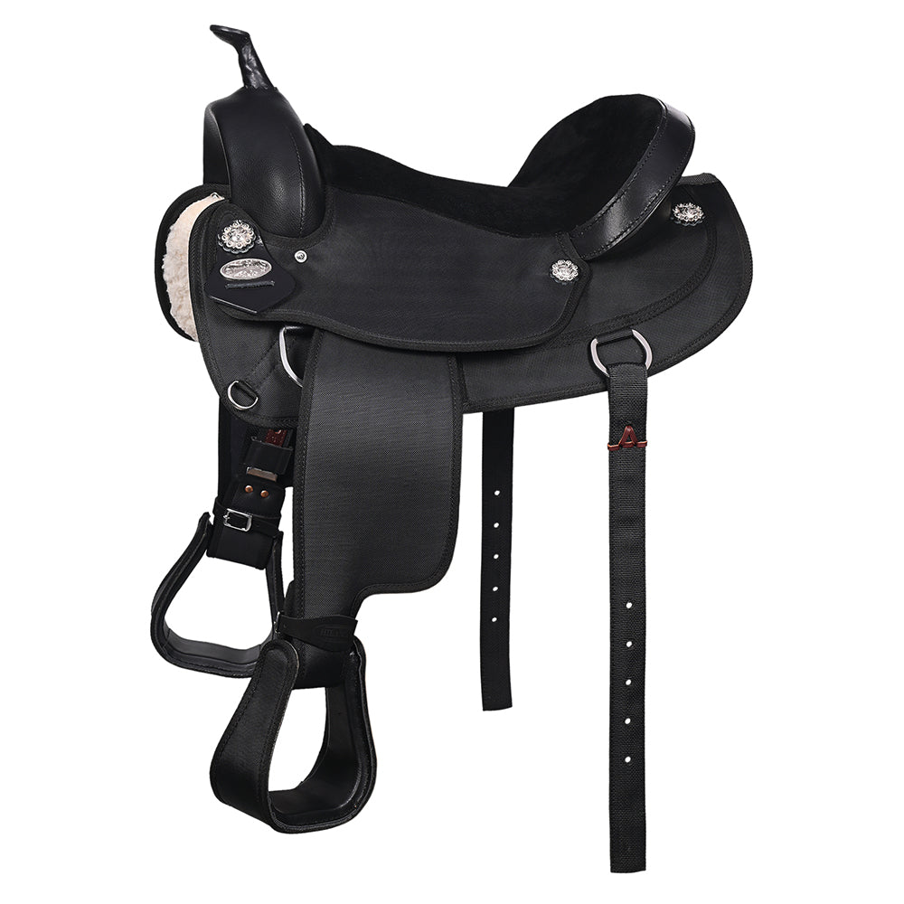 HILASON Flex Tree Western Horse Saddle Cordura Synthetic Trail & Pleasure | for Horses