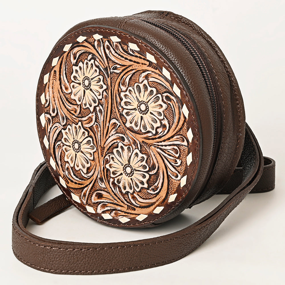 American Darling Canteen Hand Tooled Genuine Leather Women Bag Western Handbag Purse