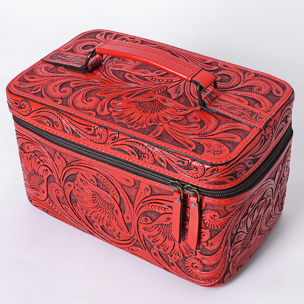 American Darling Jewelry Case Hand Tooled Genuine Leather Western Women Bag | Organizer Box for Travel