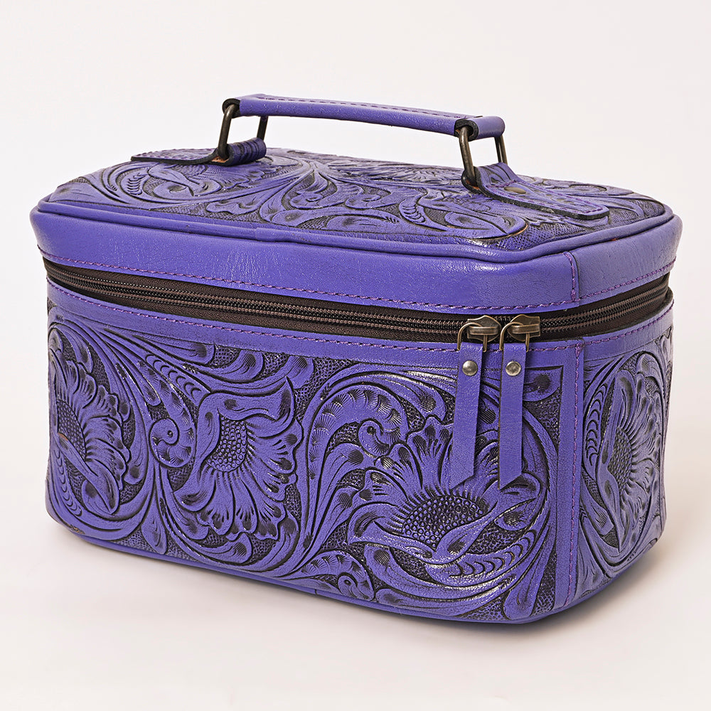 American Darling Jewelry Case Hand Tooled Genuine Leather Western Women Bag | Organizer Box for Travel