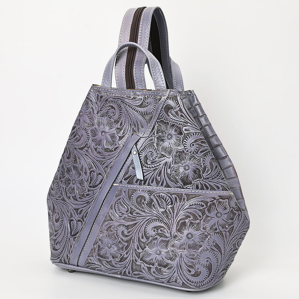 OHLAY Backpack Hand Tooled Genuine Leather Women's Bag Western Handbag Purse | Womens Handbags Belt for Women Summer