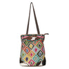 Ohlay Bags OHV202 Tote Hand Tooled Upcycled Wool Canvas Hair-On Genuine Leather Women Bag Western Handbag Purse