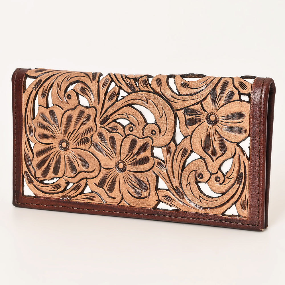 OHLAY Wallet Hand Tooled Genuine Leather Women Bag Western Handbag Purse | Womens Handbags |Leather Belt for Summer