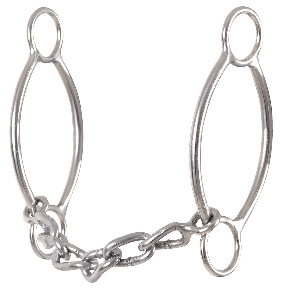 CLASSIC EQUINE Goostree Simplicity 2 Shank Barrel Bit with Chain 5-inch