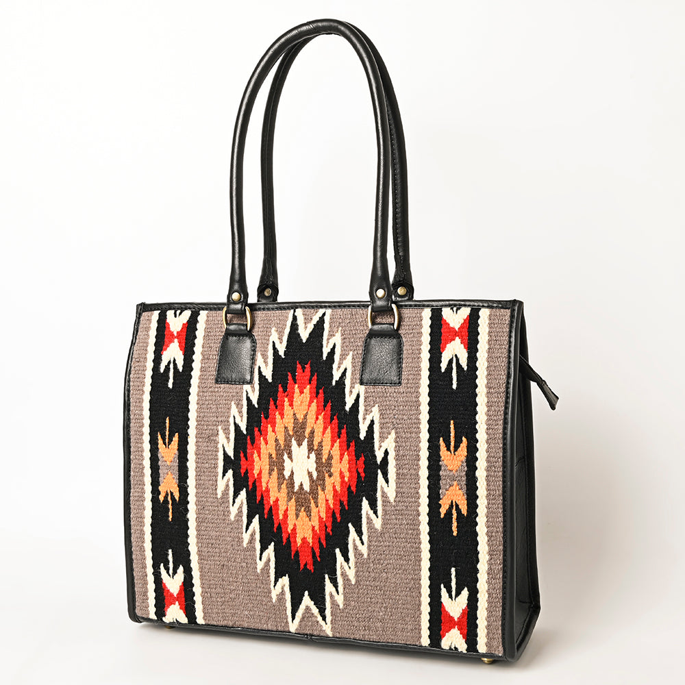 American Darling Tote Saddle Blanket Fabric Genuine Leather Western Women Bag | Handbag Purse for Cute
