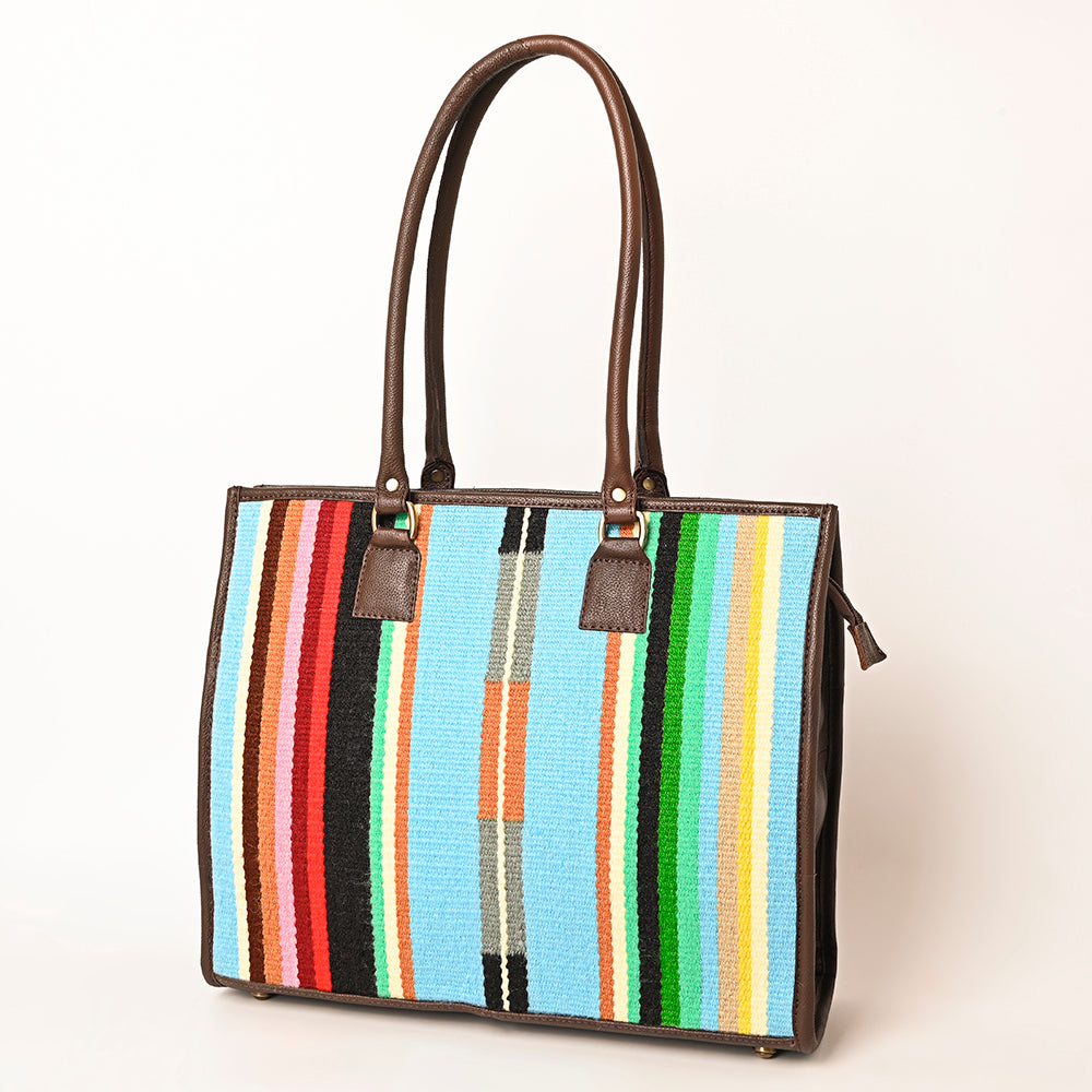 American Darling Tote Saddle Blanket Fabric Genuine Leather Western Women Bag | Handbag Purse for Cute