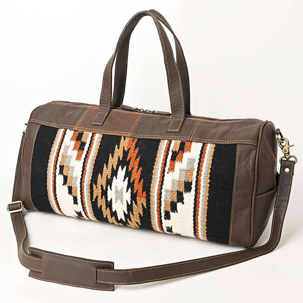 OHLAY Duffel Upcycled Wool Genuine Leather Women Bag Western Handbag Purse | Canvas for Womens Summer