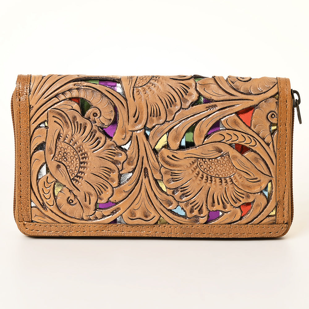 American Darling Wallet Hand Tooled Genuine Leather Western Women Bag | Handbag Purse Wristlet Travel Clutch