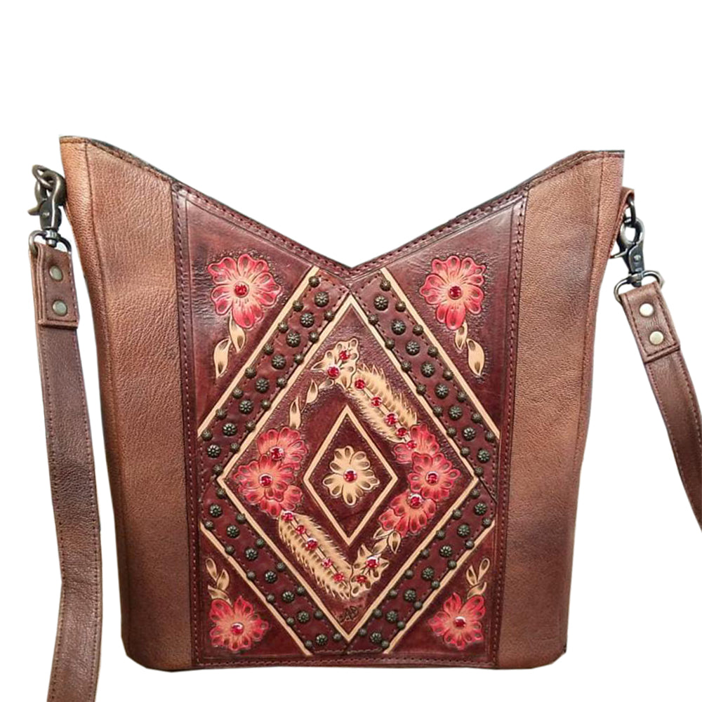 GIBGX1350 American Darling Messenger Genuine Western Leather Women Bag