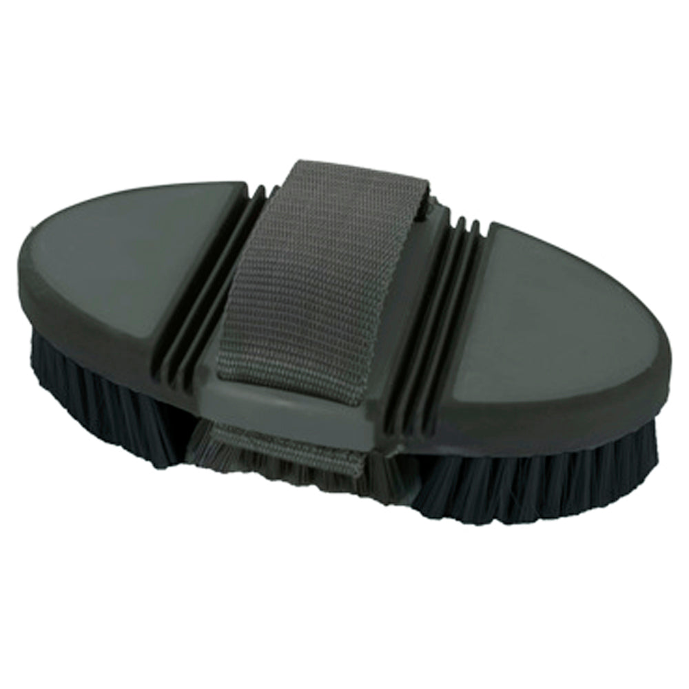 Hilason 7.25"X3.75" Plastic Body Horse Brush Black