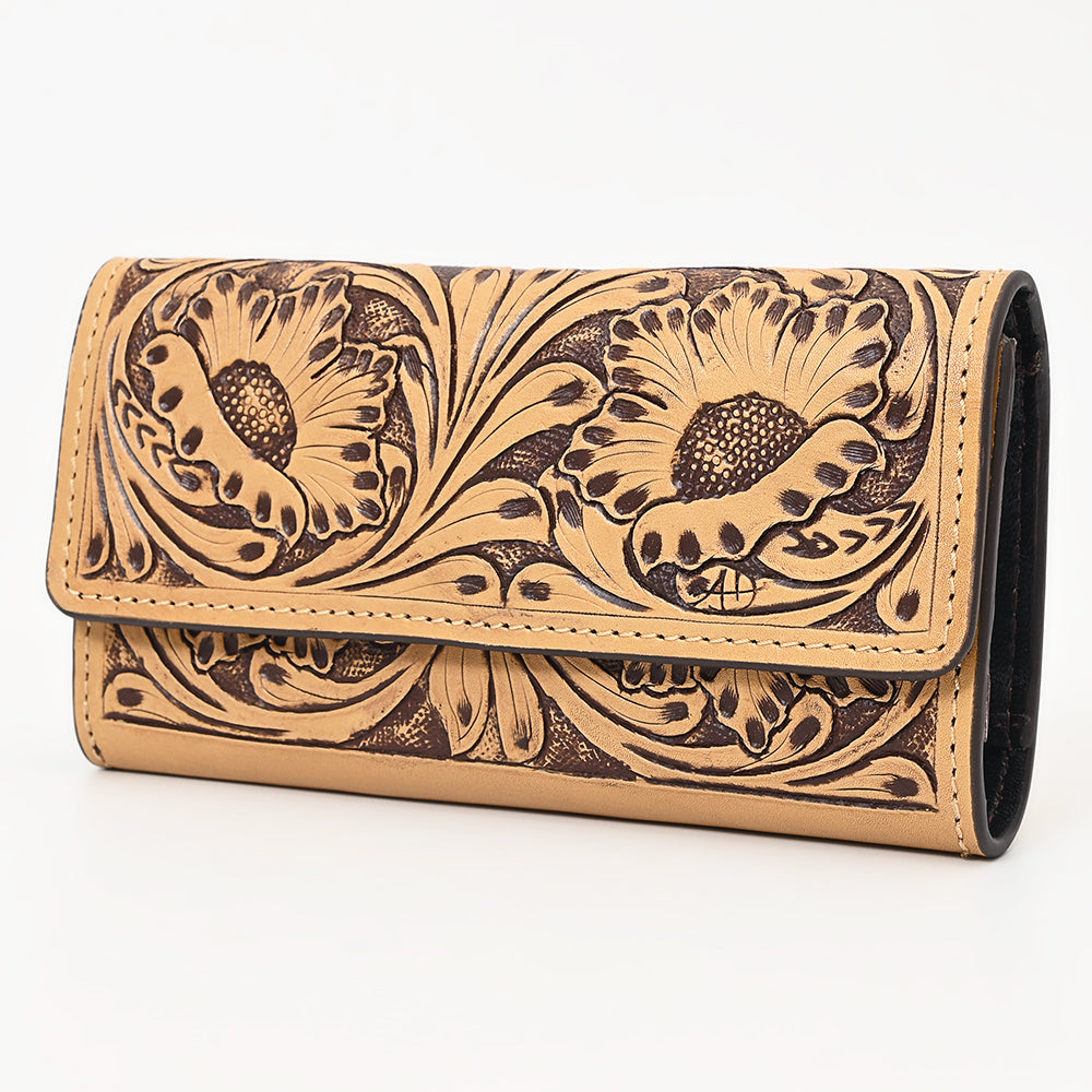 American Darling Wallet Hand Tooled Genuine Leather Western Women Bag | Handbag Purse Wristlet Travel Clutch