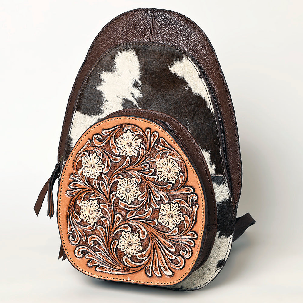 American Darling Backpack Hand Tooled Hair On Genuine Leather Women Bag Western Handbag Purse