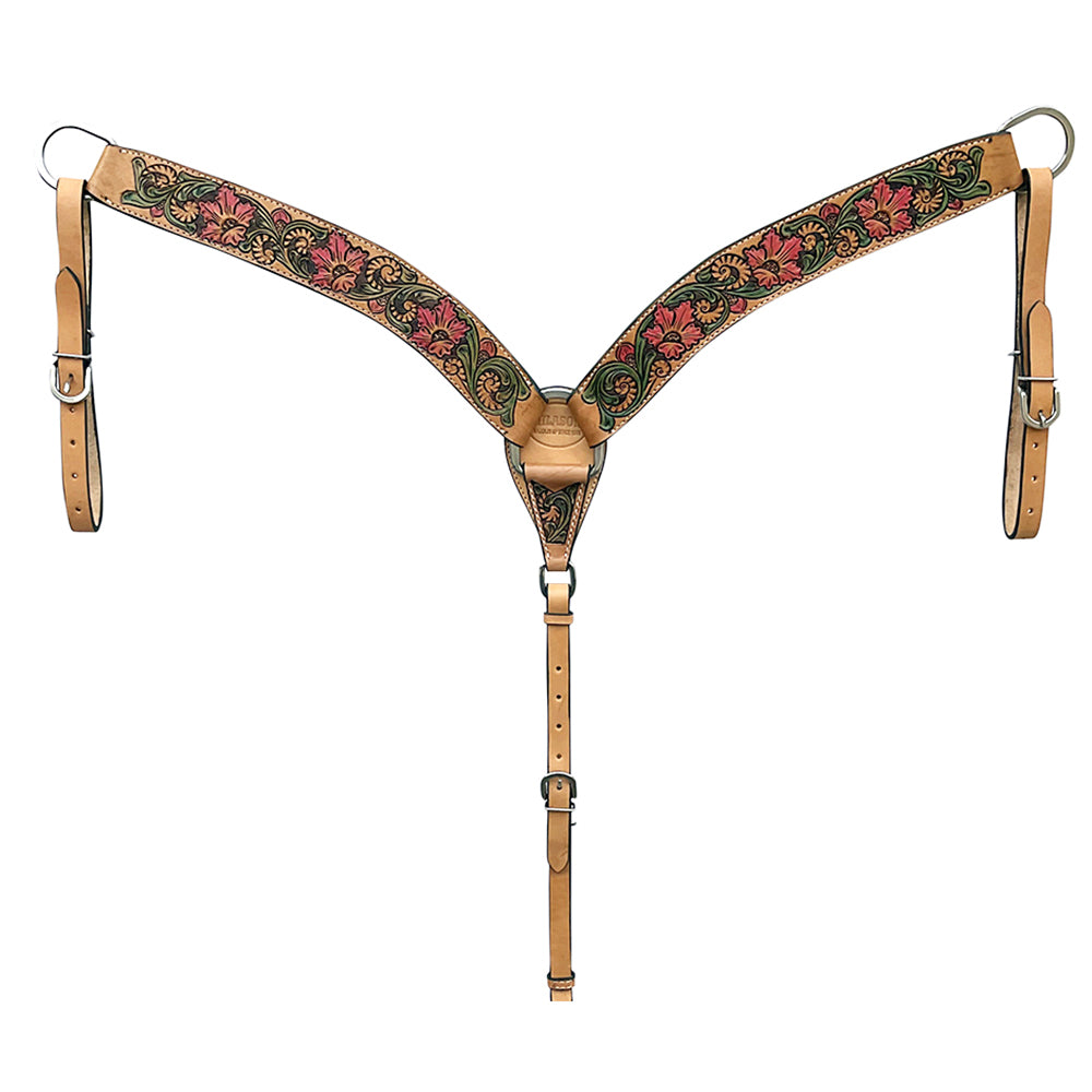 HILASON Western Horse Headstall Breast Collar Tack American Leather Tan | Set for Horses