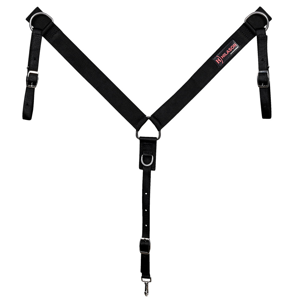 Hilason Western Horse Genuine Heavyduty Nylon Breast Collar Black