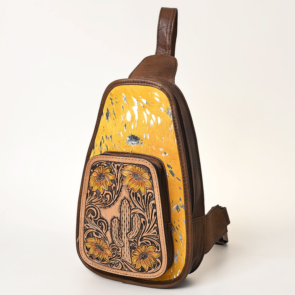 American Darling Sling Hand Tooled Hair-On Genuine Leather Western Women Bag |Sling | for