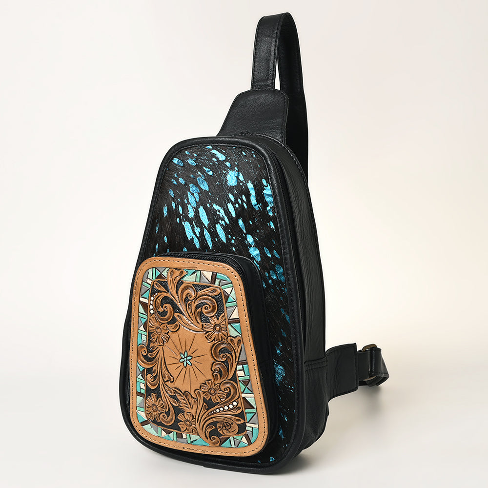 American Darling Sling Hand Tooled Hair-On Genuine Leather Western Women Bag |Sling | for