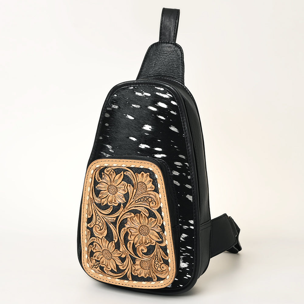 American Darling Sling Hand Tooled Hair-On Genuine Leather Western Women Bag |Sling | for