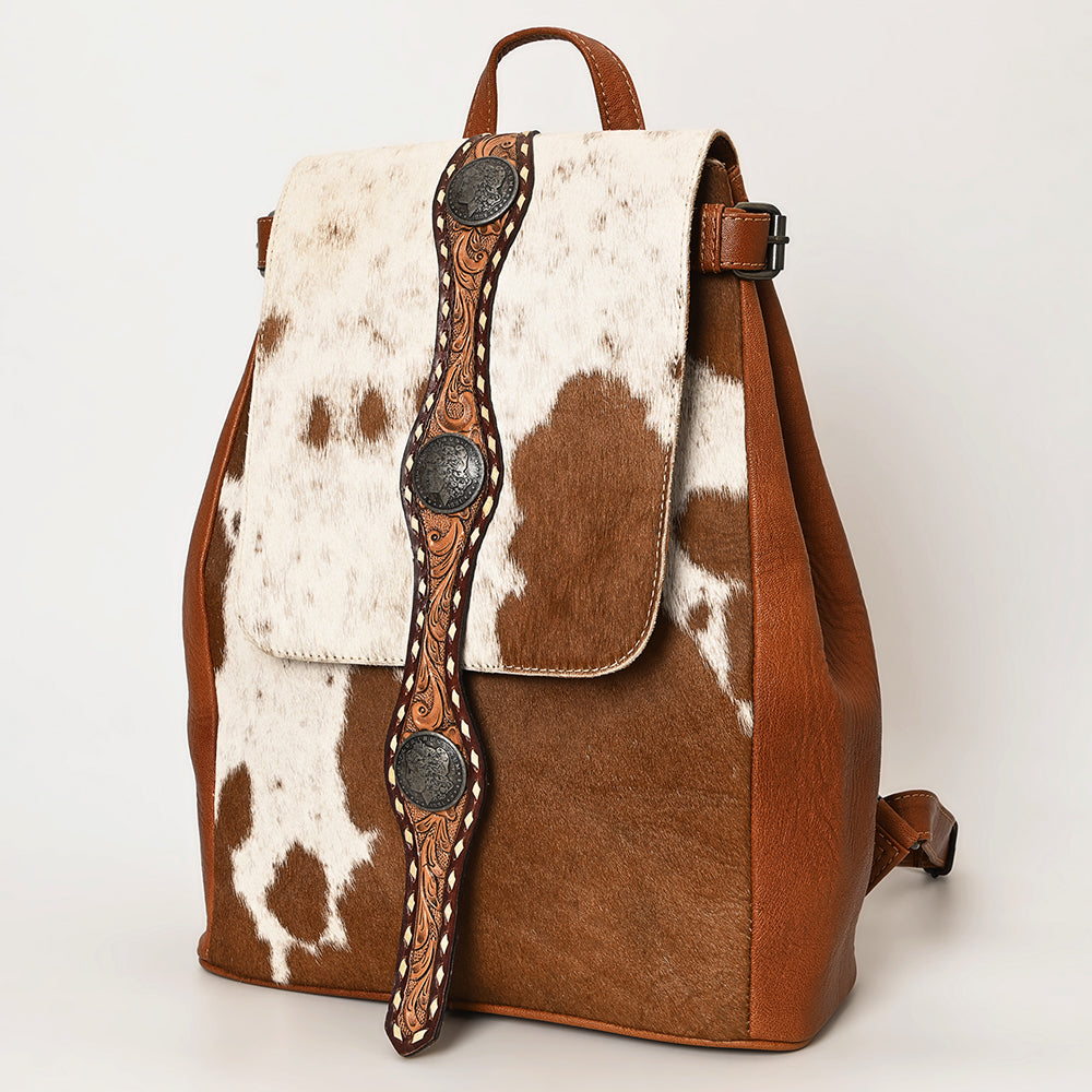 American Darling Backpack Hand Tooled Hair on Genuine Leather Western Women Bag| | Laptop Travel